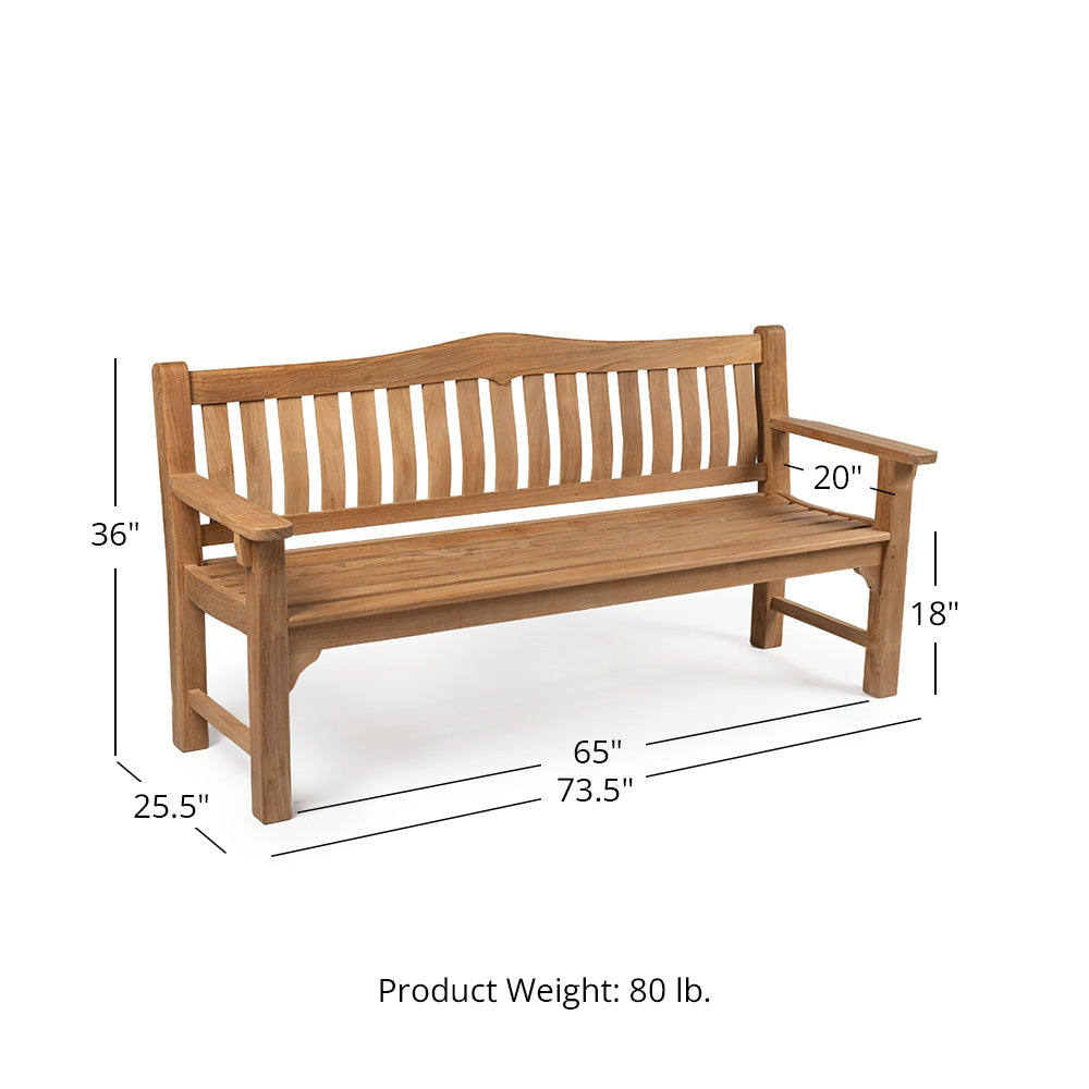 Hawthorne Grade A Teak Bench | 73"