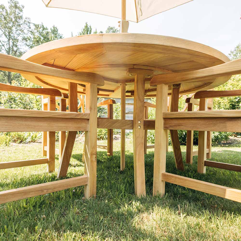 Savannah Grade A Teak Round Dining Table | 59"