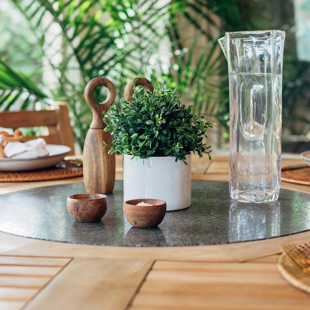 Luna Grade A Teak 59" Lazy Susan Table