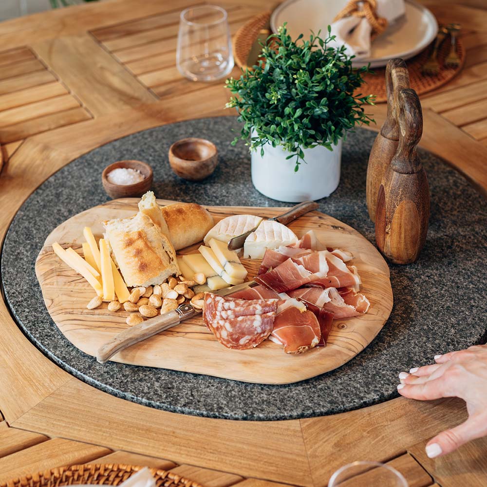 Luna Grade A Teak 59" Lazy Susan Table - view 5
