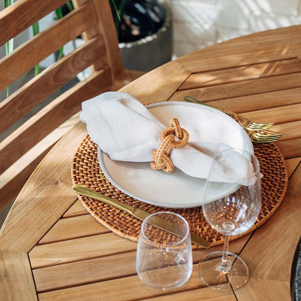 Luna Grade A Teak 59" Lazy Susan Table