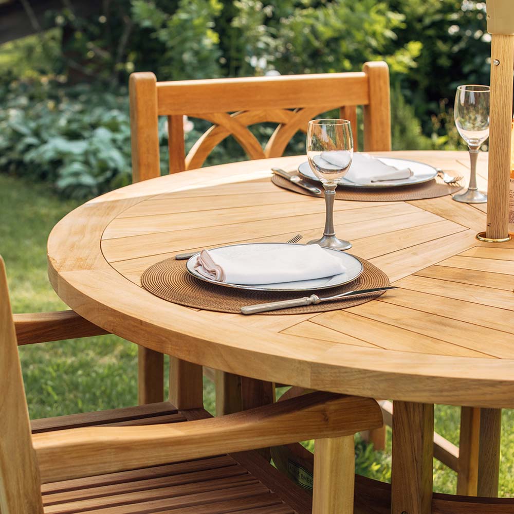 Savannah Grade A Teak Round Dining Table | 71"