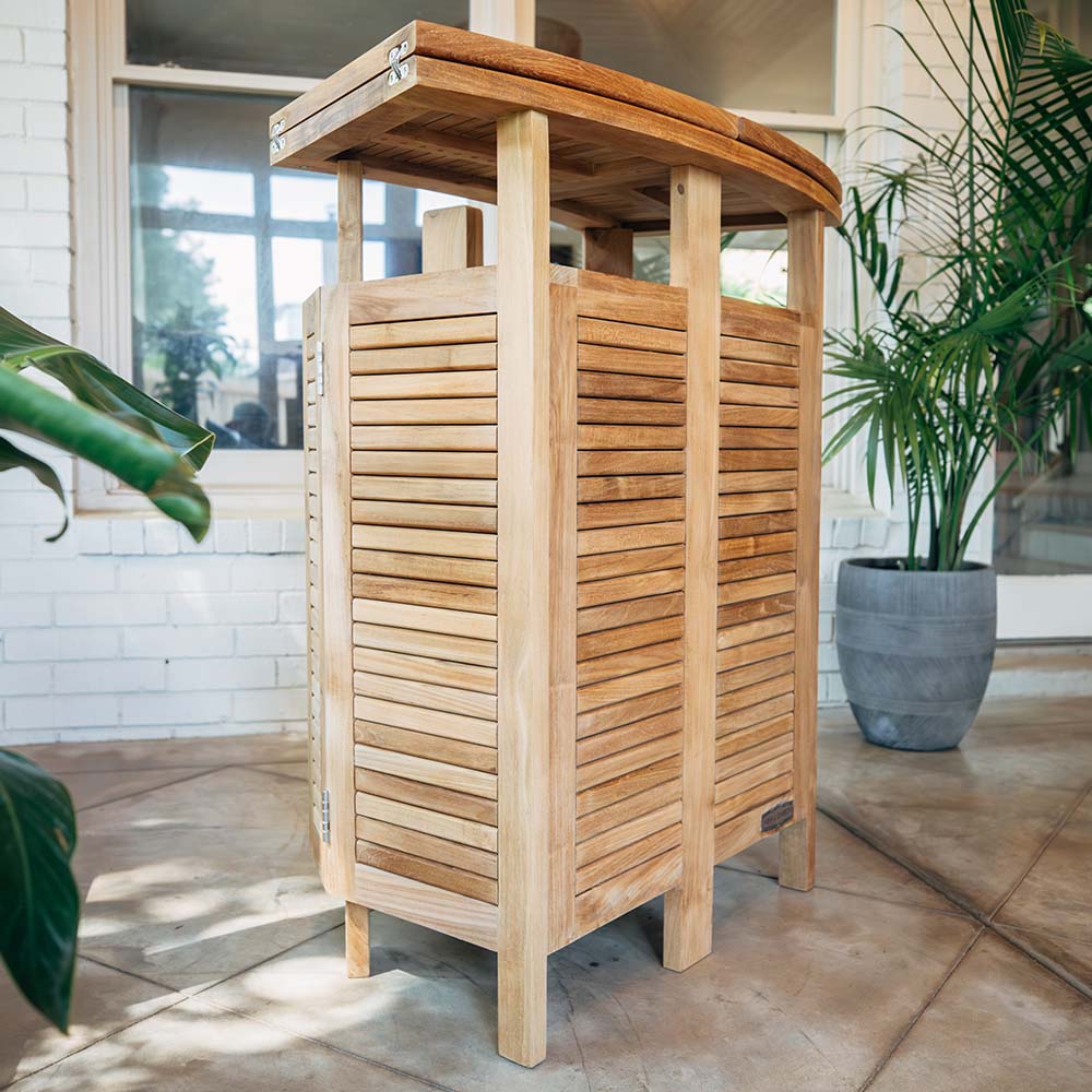 Acadia Grade A Teak Folding Bar Cabinet