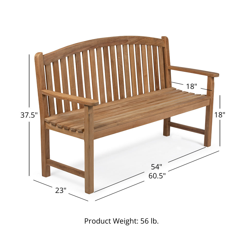 Solstice Grade A Teak Benches | 5'