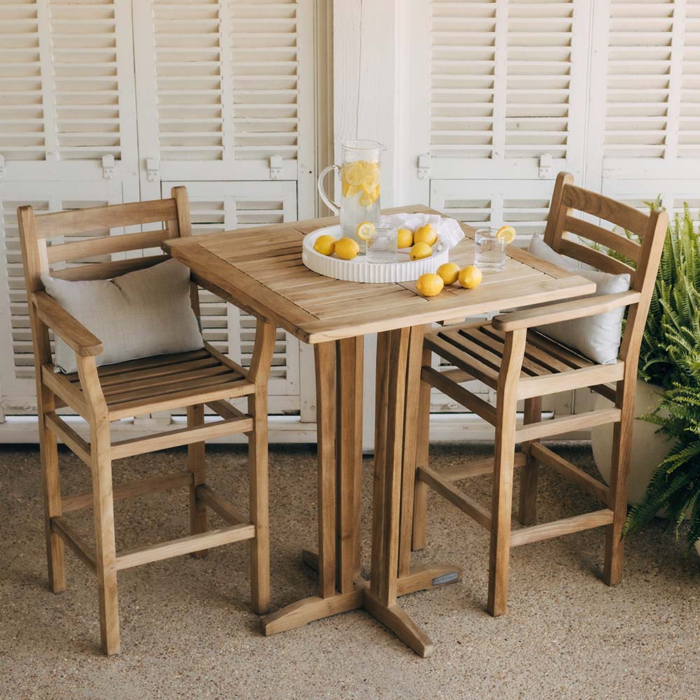 Acadia Grade A Teak 35" Square Bar Table