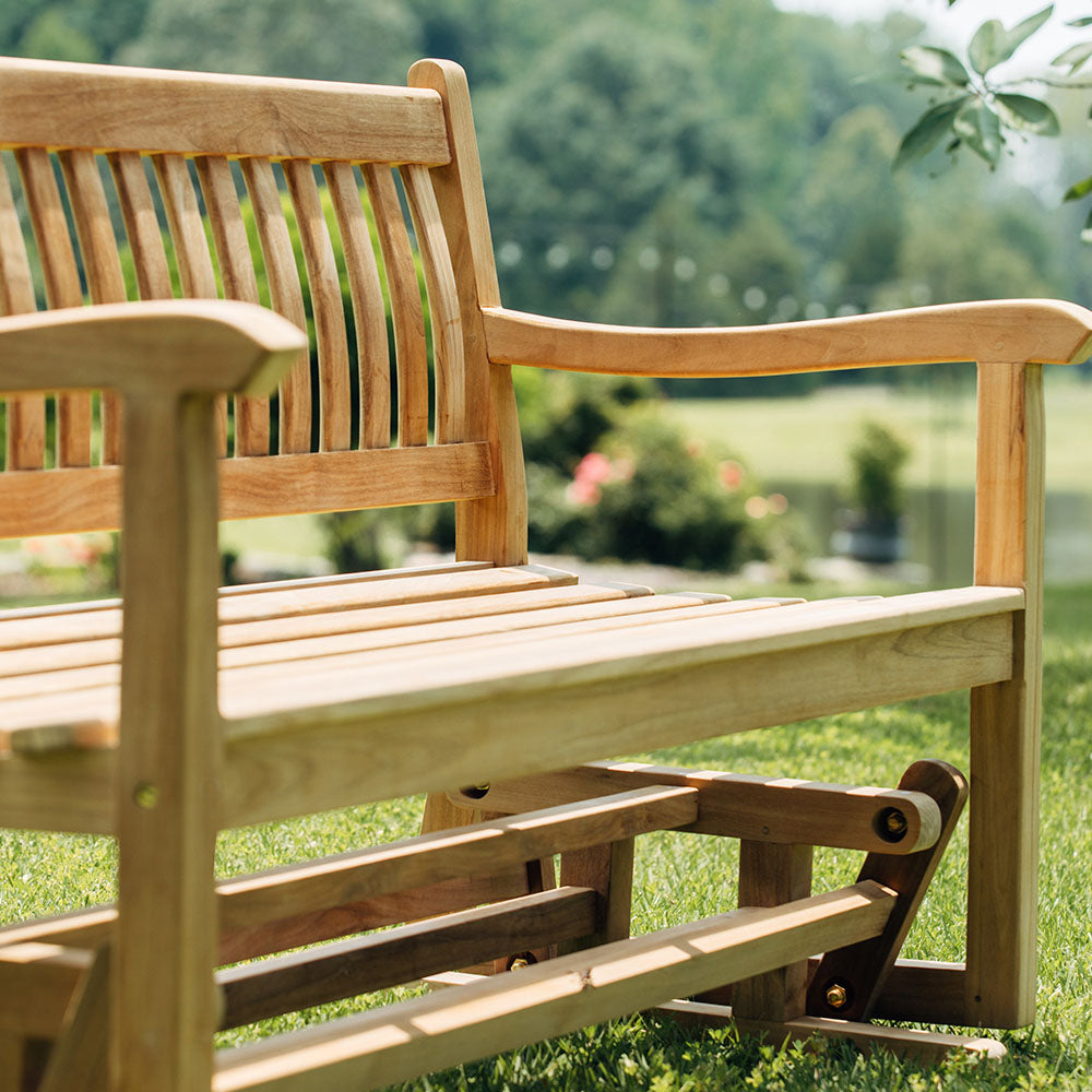 Cascade Grade A Teak Glider Bench