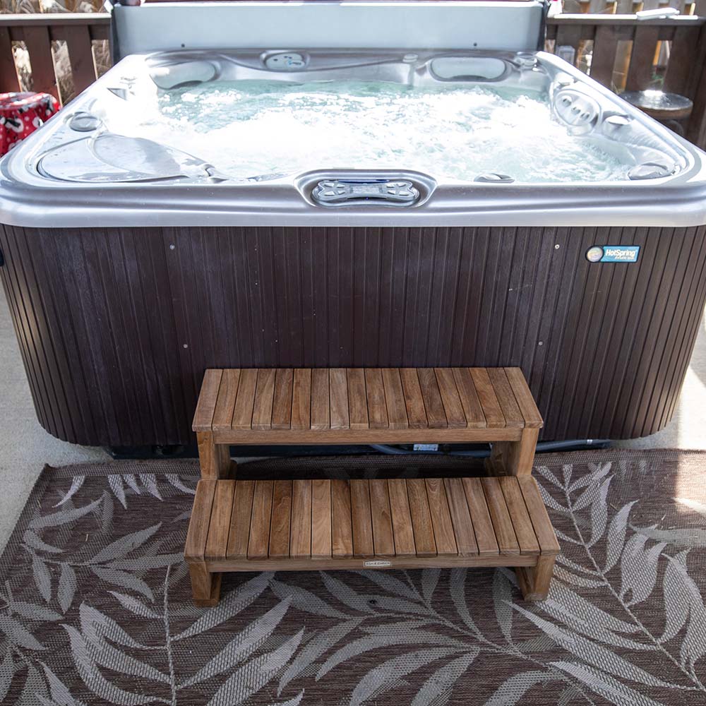 Grade A Teak Spa Hot Tub Steps - view 3
