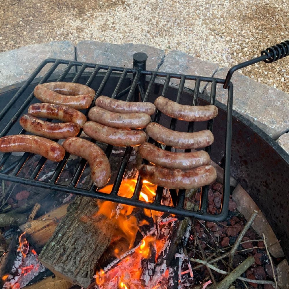 Steel Camp Fire Ring & Outdoor Cooking Grate | 32"