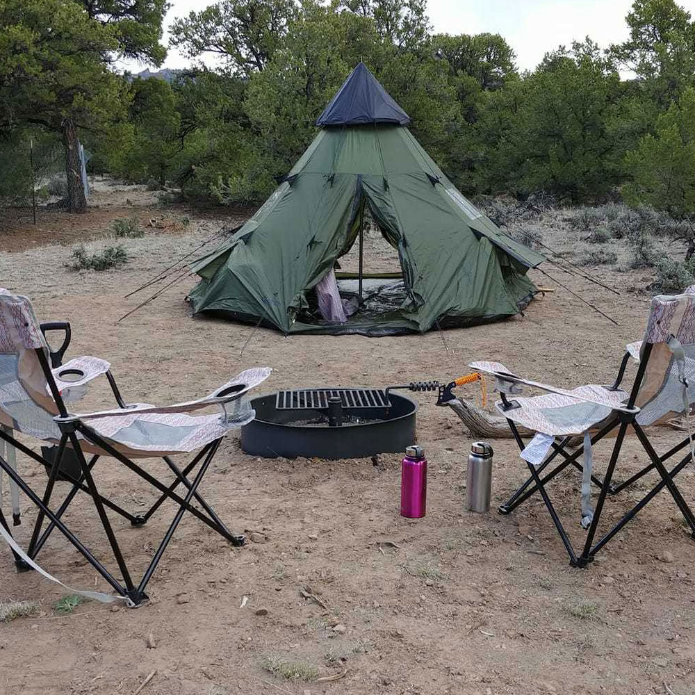 Steel Camp Fire Ring & Outdoor Cooking Grate | 32"
