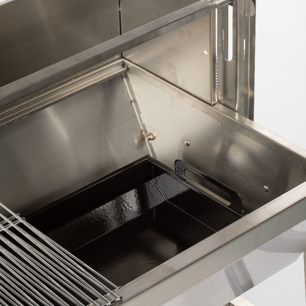 Stainless Steel Rotisserie Grill | 25 Watt - Holds 125 LB / With Windscreen