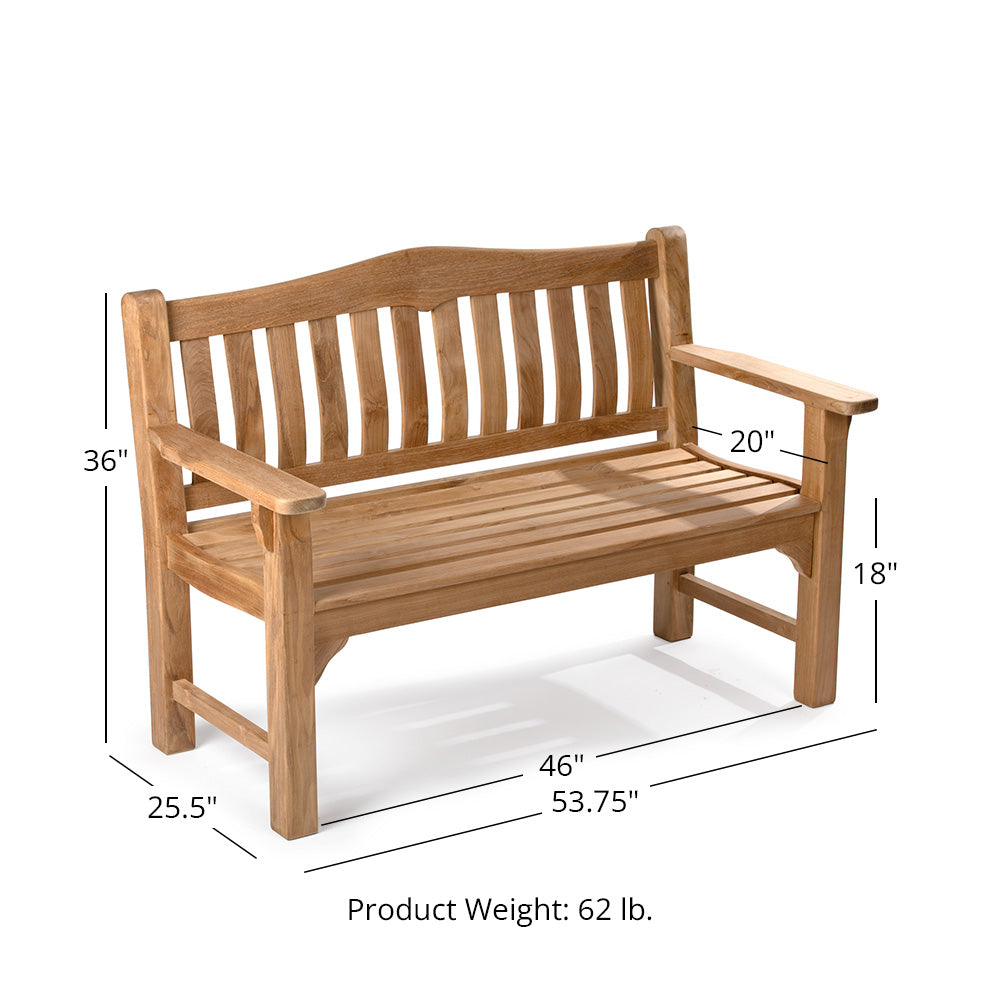 Hawthorne Grade A Teak Bench | 53" - view 8