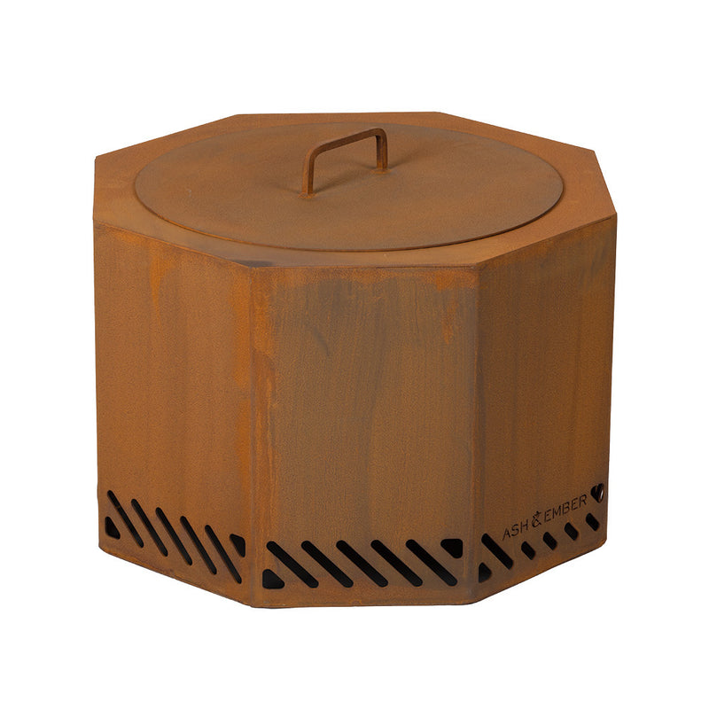 Corten Steel Dual Flame Smokeless Fire Pit | 24" Diameter