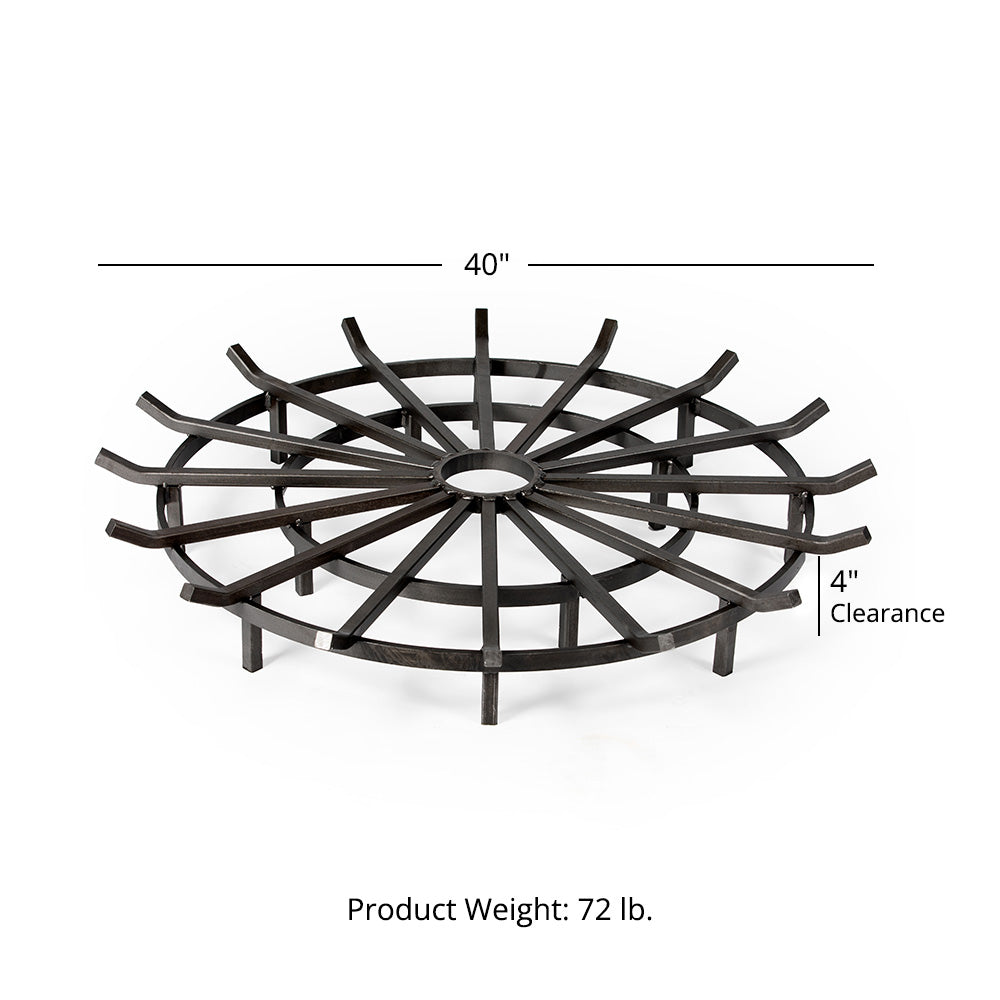 Wagon Wheel Fire Grates | 40"