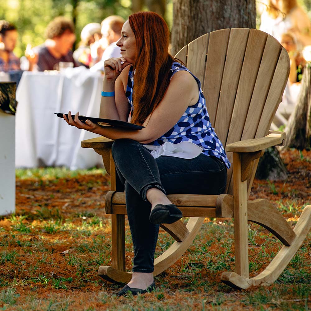 Savannah Grade A Teak Adirondack Rocking Chair
