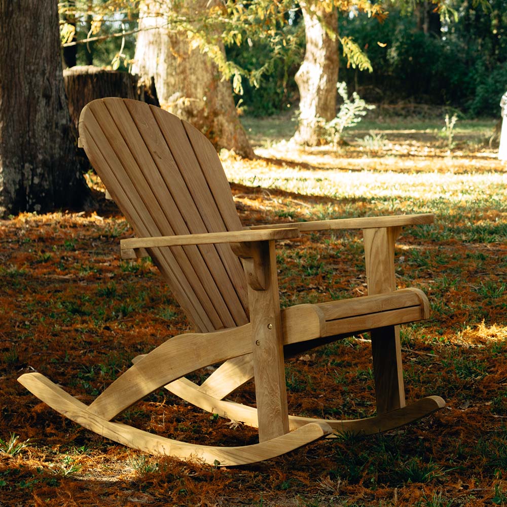 Savannah Grade A Teak Adirondack Rocking Chair - view 4