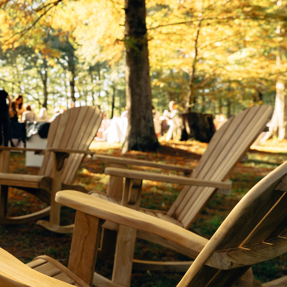 Savannah Grade A Teak Adirondack Rocking Chair