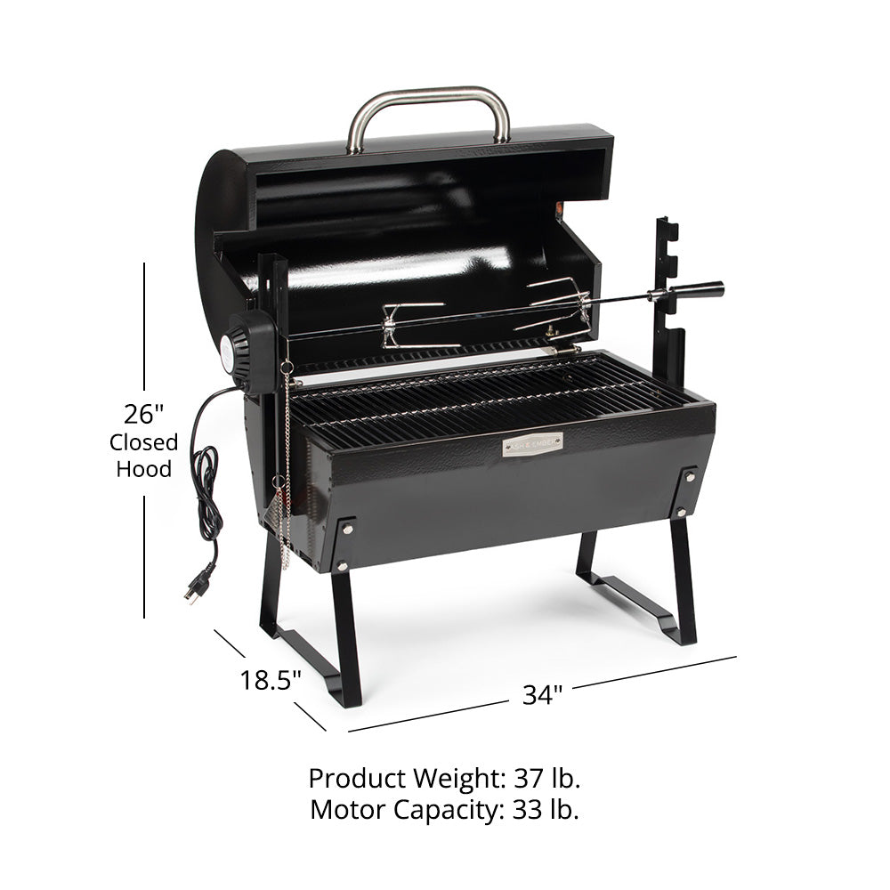 4W Rotisserie Grill with Hood - view 10