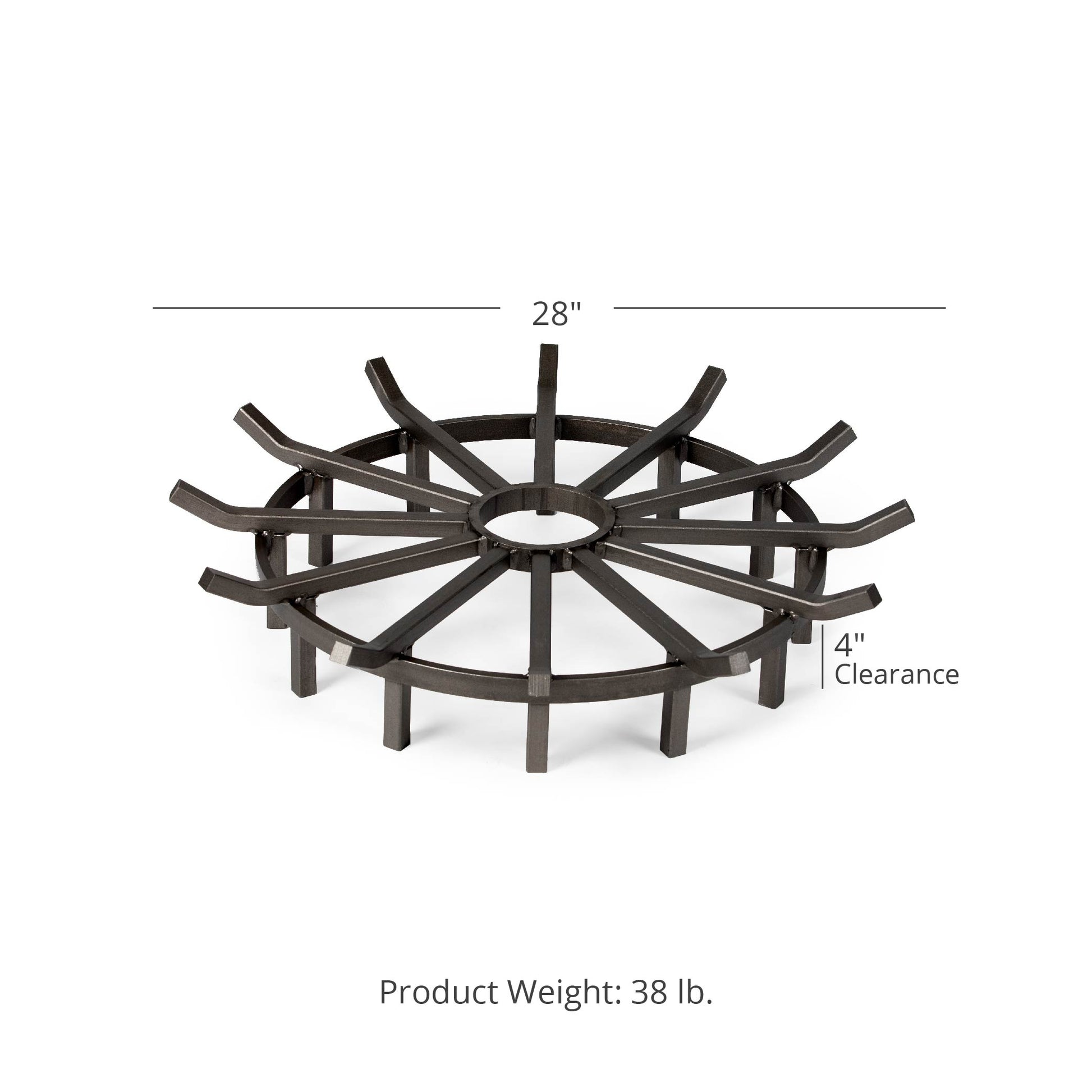 Wagon Wheel Fire Grates | 28"