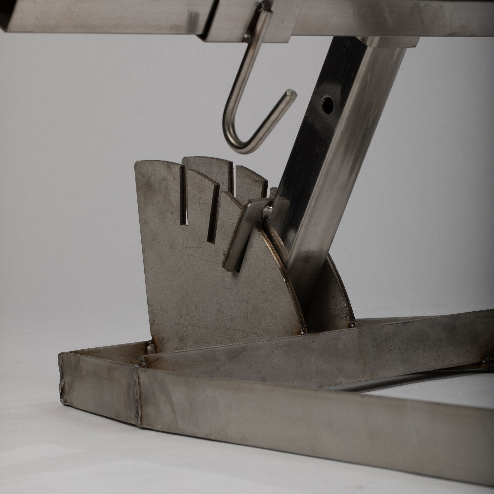 Stainless Steel Asado Cross with Adjustable Base - view 5
