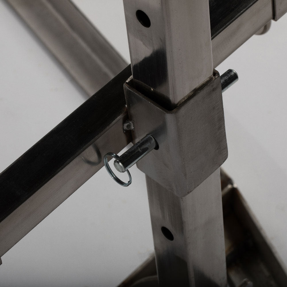 Stainless Steel Asado Cross with Adjustable Base - view 6
