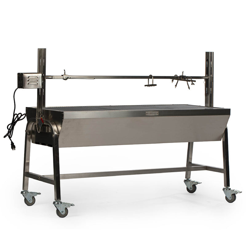 Stainless Steel Rotisserie Grill | 13 Watt - Holds 85 LB / Without Windscreen