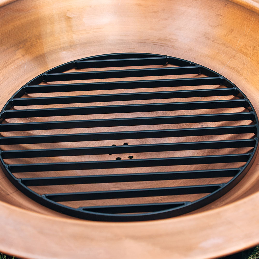 40" Copper Fire Pit with Solid Base and Fire Iron - view 7
