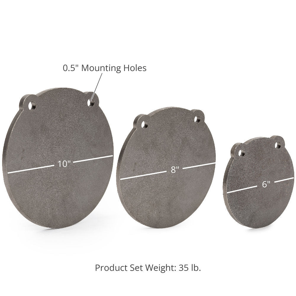 2 Sets of 3/8" AR500 Steel Gong Shooting Targets