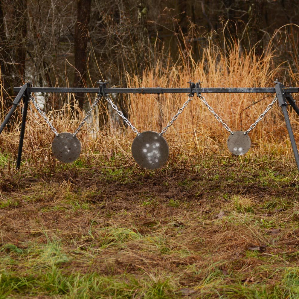 2 Sets of 3/8" AR500 Steel Gong Shooting Targets