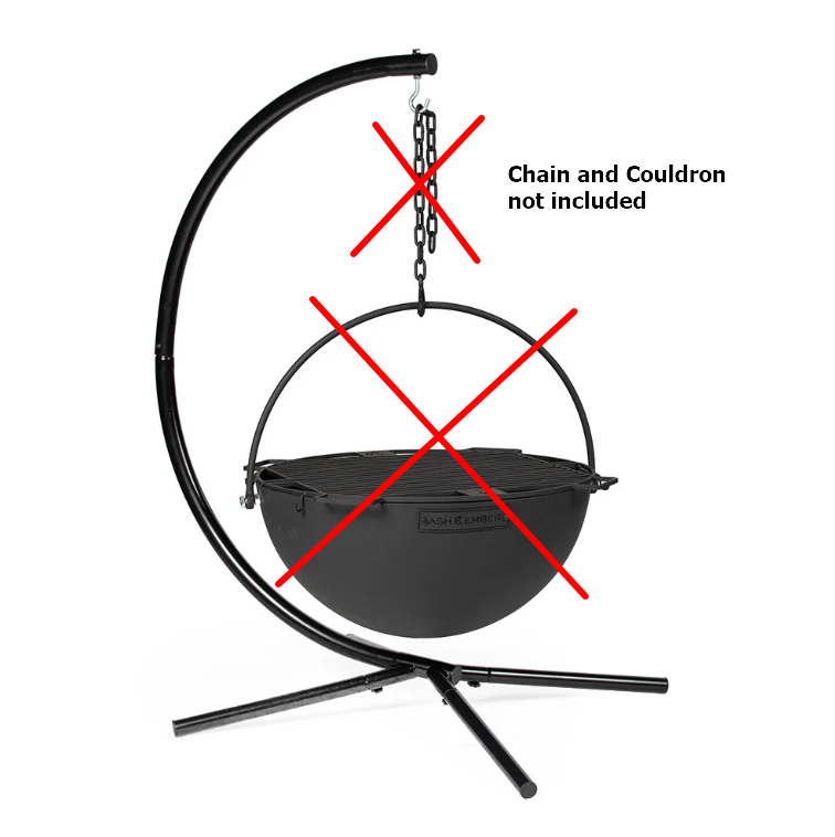 Scratch and Dent, 30" Cauldron Fire Pit Bowl Stand - view 3