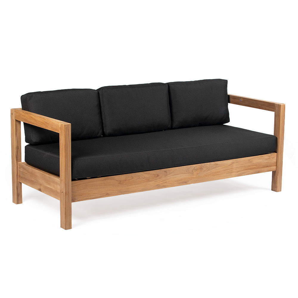 Onyx Grade A Teak Sofa - Choose Cushion Color: Black | Black - view 1