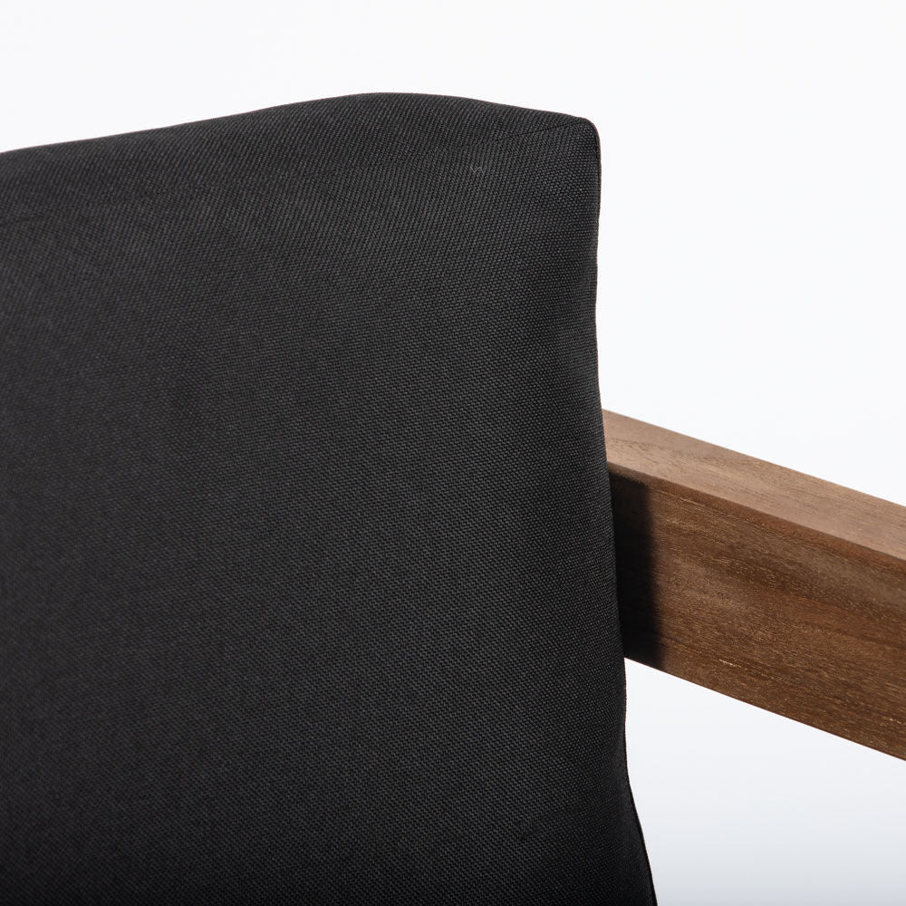 Onyx Grade A Teak Sofa - Choose Cushion Color: Black | Black - view 4