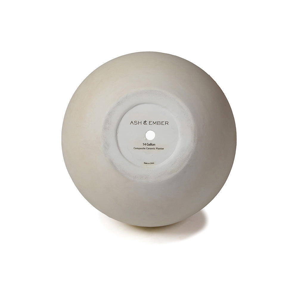 Onyx Sphere Planters | Satin Ivory / 16" Diameter
