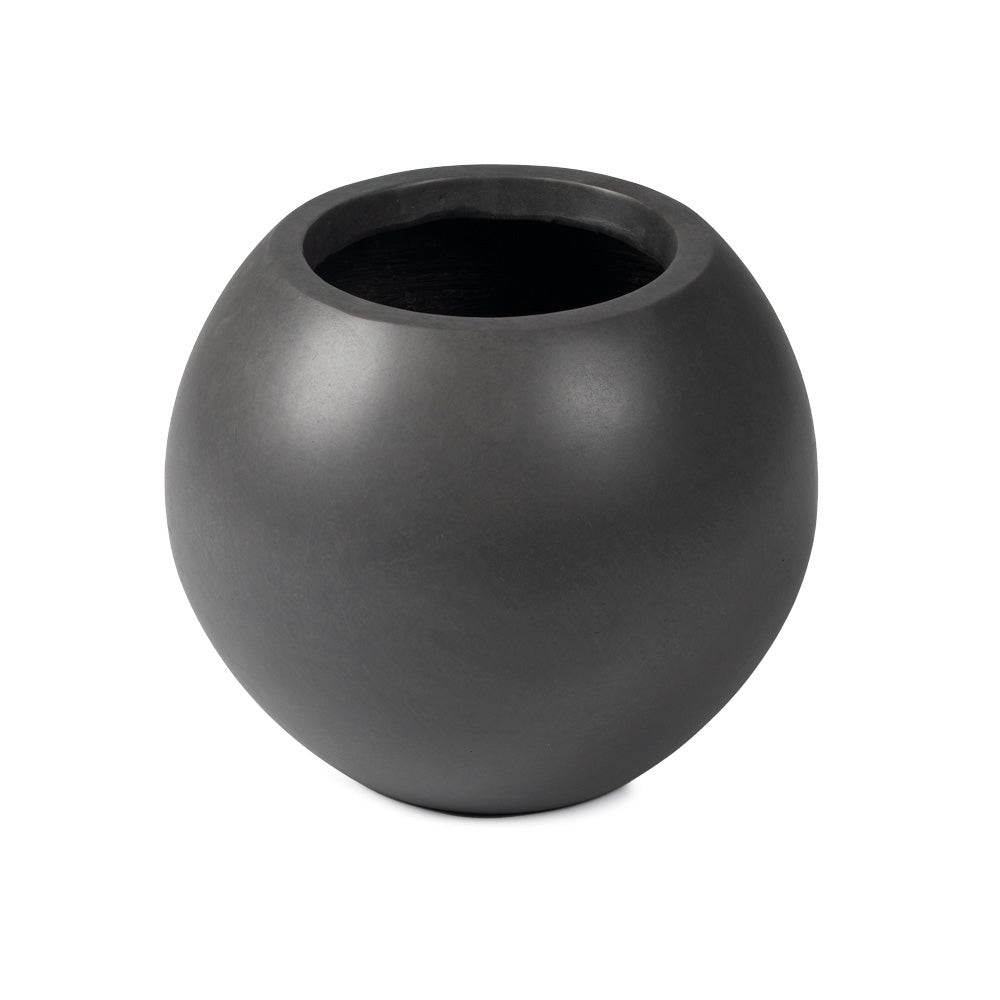 spherical plant pot Scratch and Dent, Onyx 16" Charcoal Sphere Planter