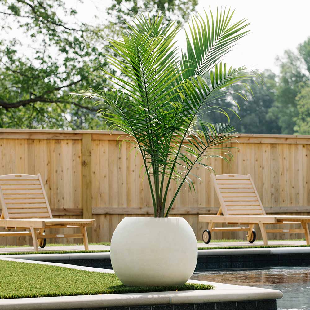 Onyx Sphere Planters | Satin Ivory / 24" Diameter