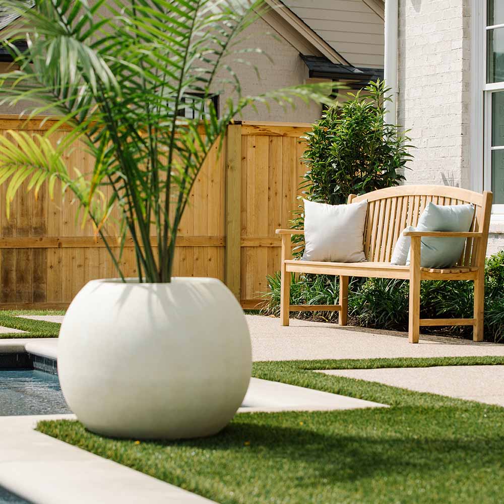 Onyx Sphere Planters | Satin Ivory / 24" Diameter - view 18