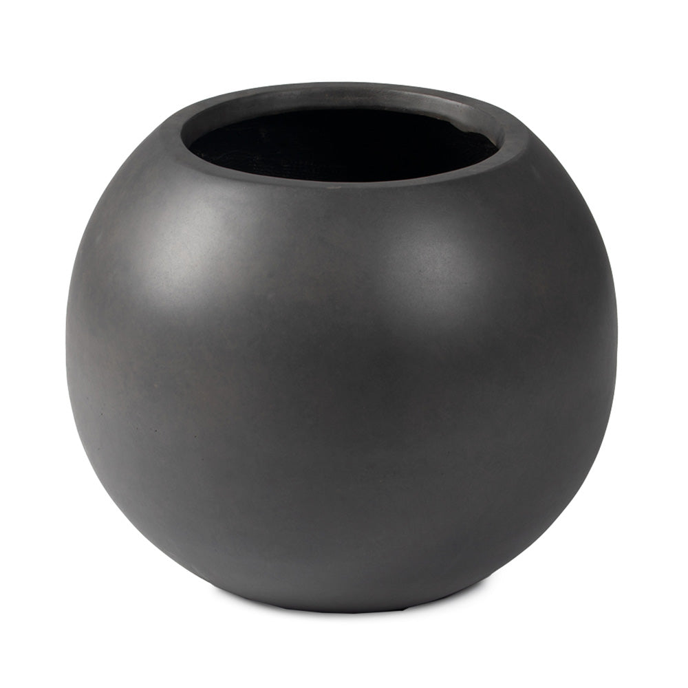 Scratch and Dent, Onyx 24" Charcoal Sphere Planter | Ash & Ember
