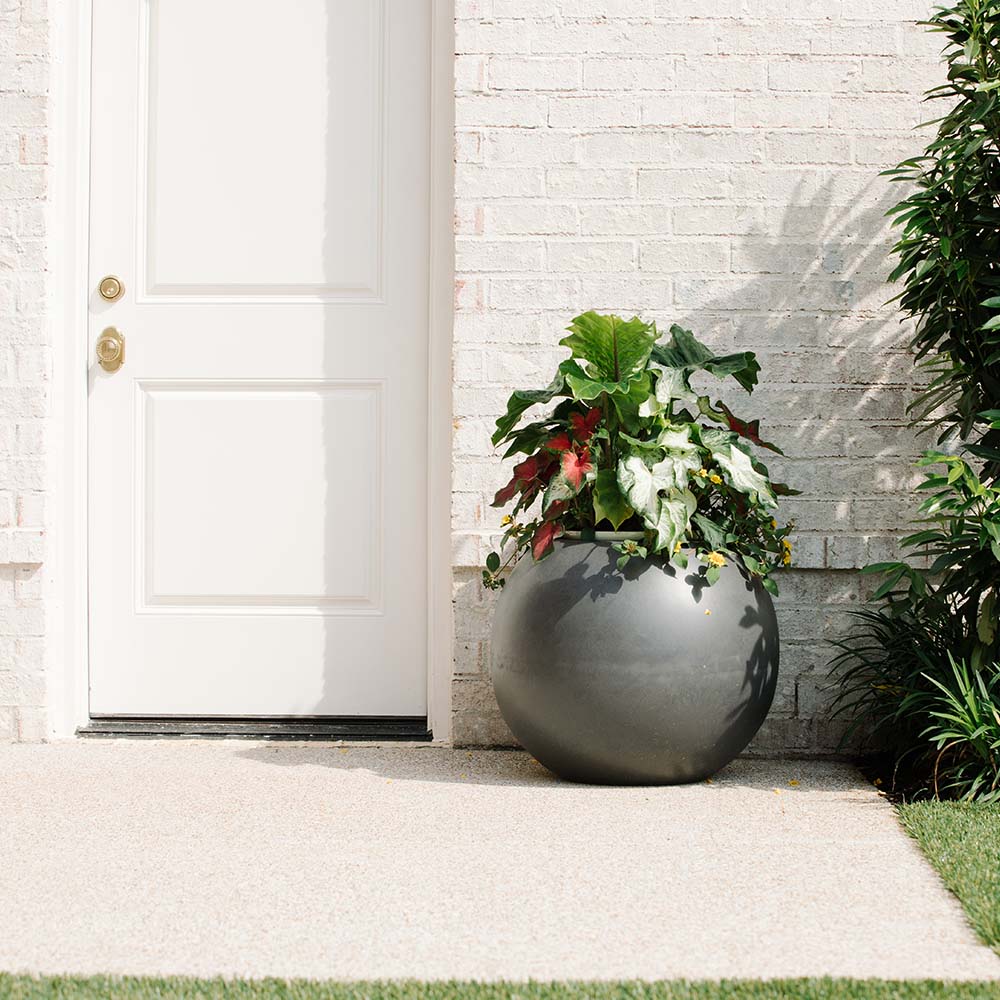 Onyx Sphere Planters | Charcoal / 24" Diameter