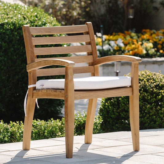 Sandhill Grade A Teak Dining Chair with Optional Arms | Include Arms view 2