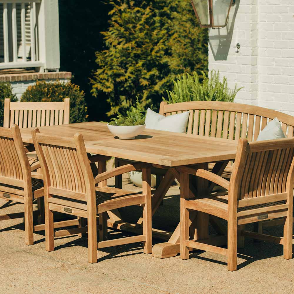 Savannah Grade A Teak Farmhouse Table - view 3