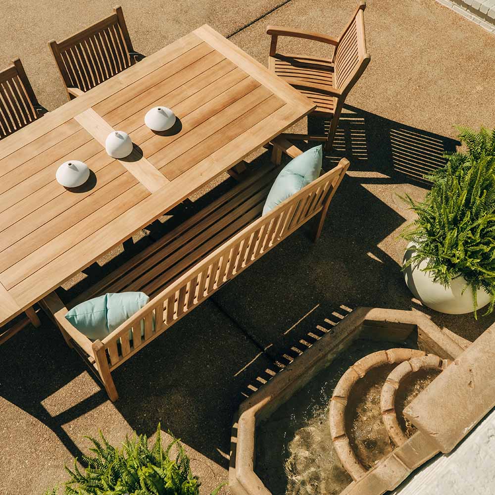Savannah Grade A Teak Farmhouse Table - view 4