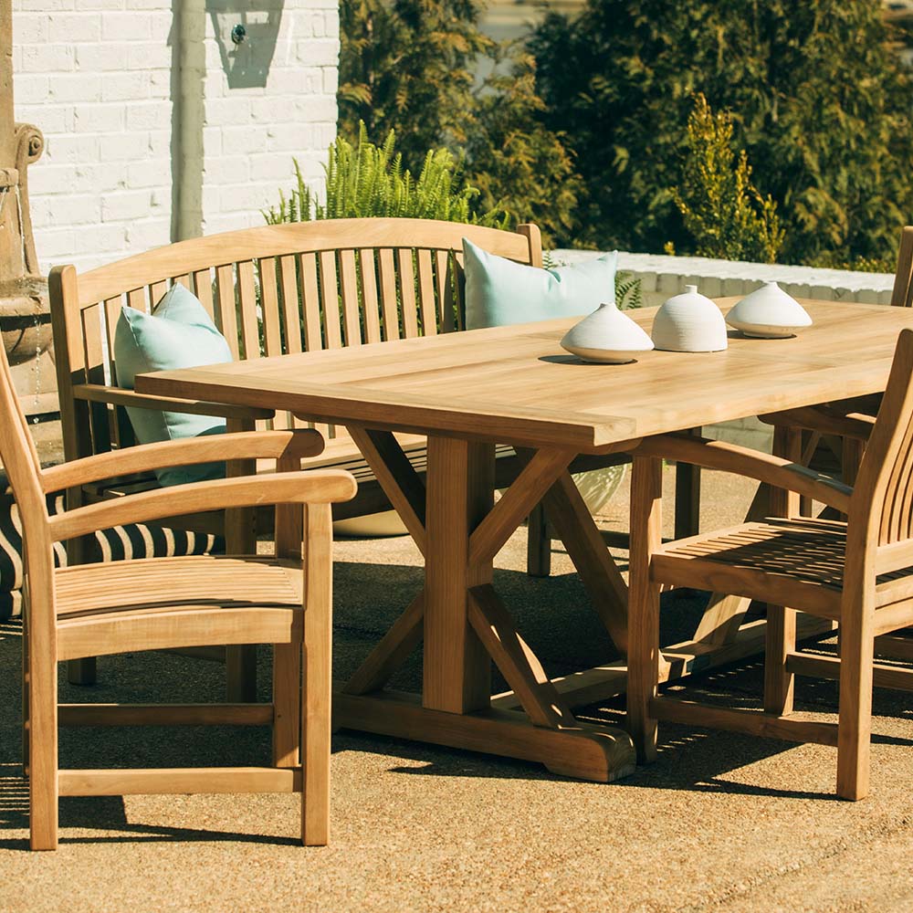 Savannah Grade A Teak Farmhouse Table