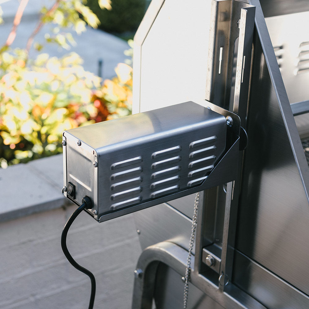 25 Watt Stainless Steel Rotisserie Grill with Hood - view 3