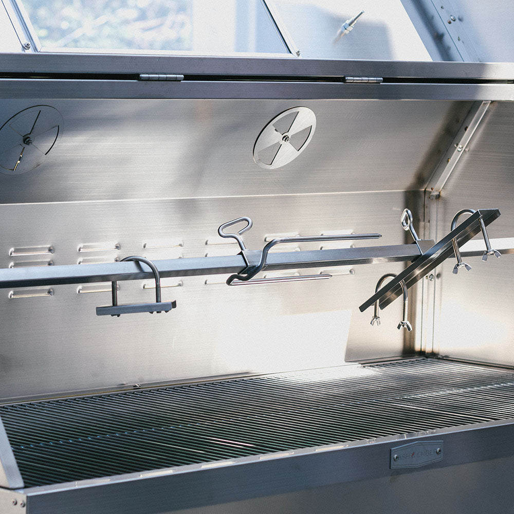 25 Watt Stainless Steel Rotisserie Grill with Hood - view 5