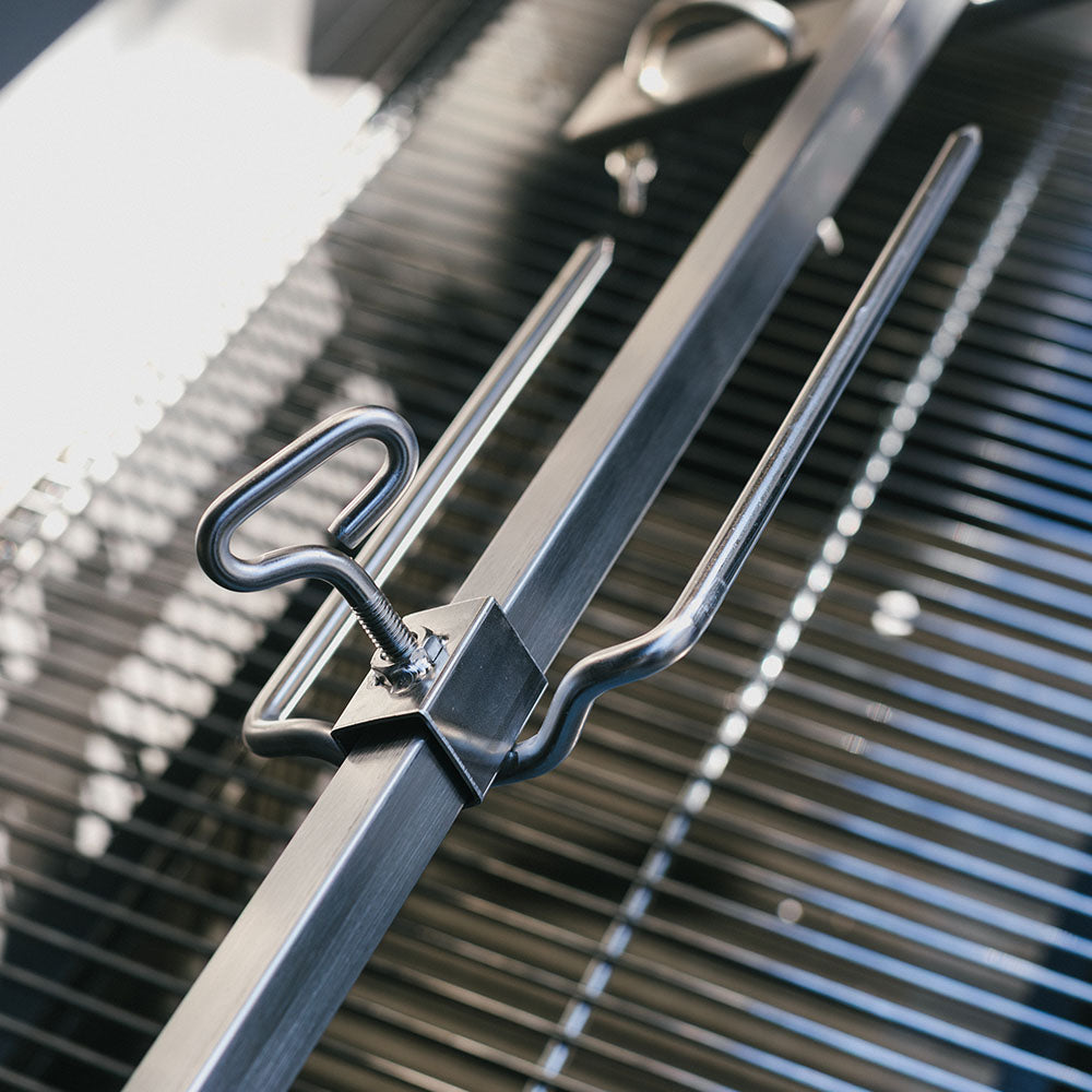 25 Watt Stainless Steel Rotisserie Grill with Hood