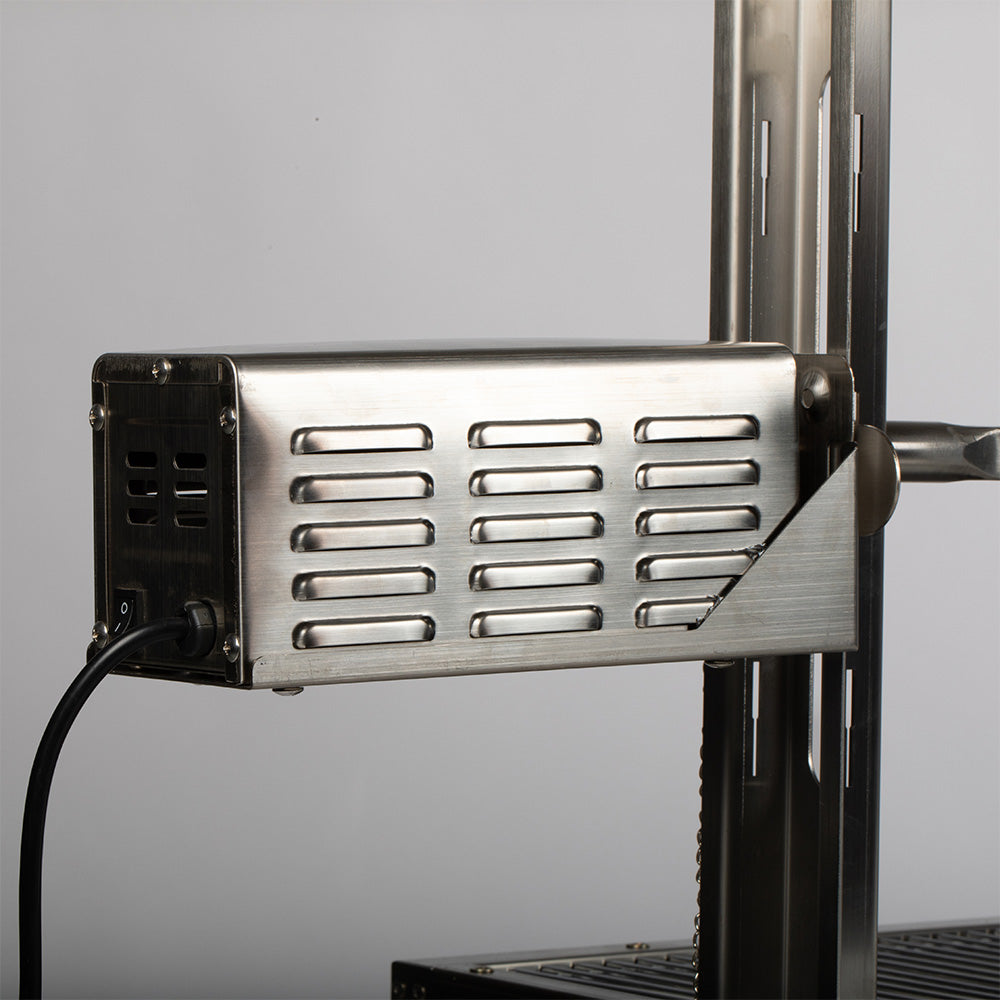 Stainless Steel Rotisserie Grill | 25 Watt - Holds 125 LB / Without Windscreen