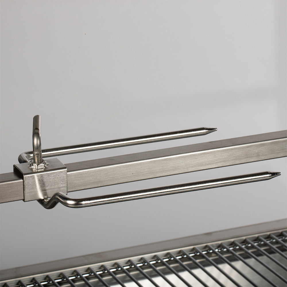 Stainless Steel Rotisserie Grill | 25 Watt - Holds 125 LB / Without Windscreen