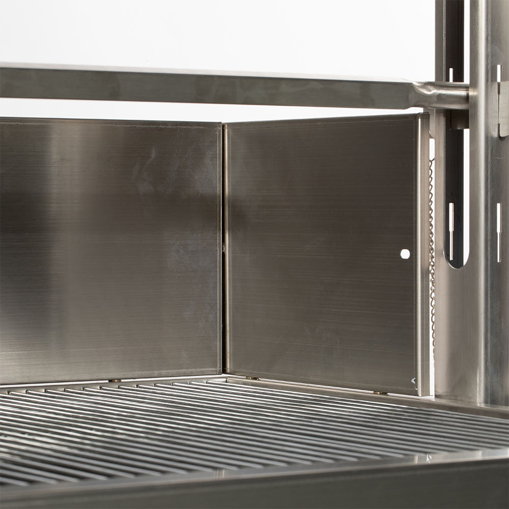 Stainless Steel Rotisserie Grill | 13 Watt - Holds 85 LB / With Windscreen