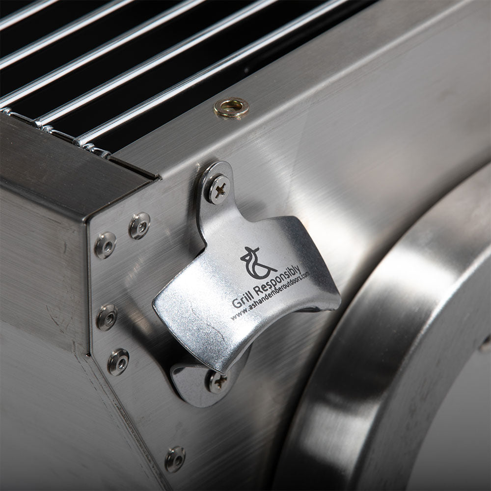 Stainless Steel Rotisserie Grill | 13 Watt - Holds 85 LB / With Windscreen
