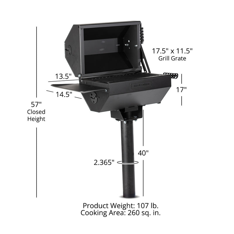 260 Sq. In Covered Park-Style Grill
