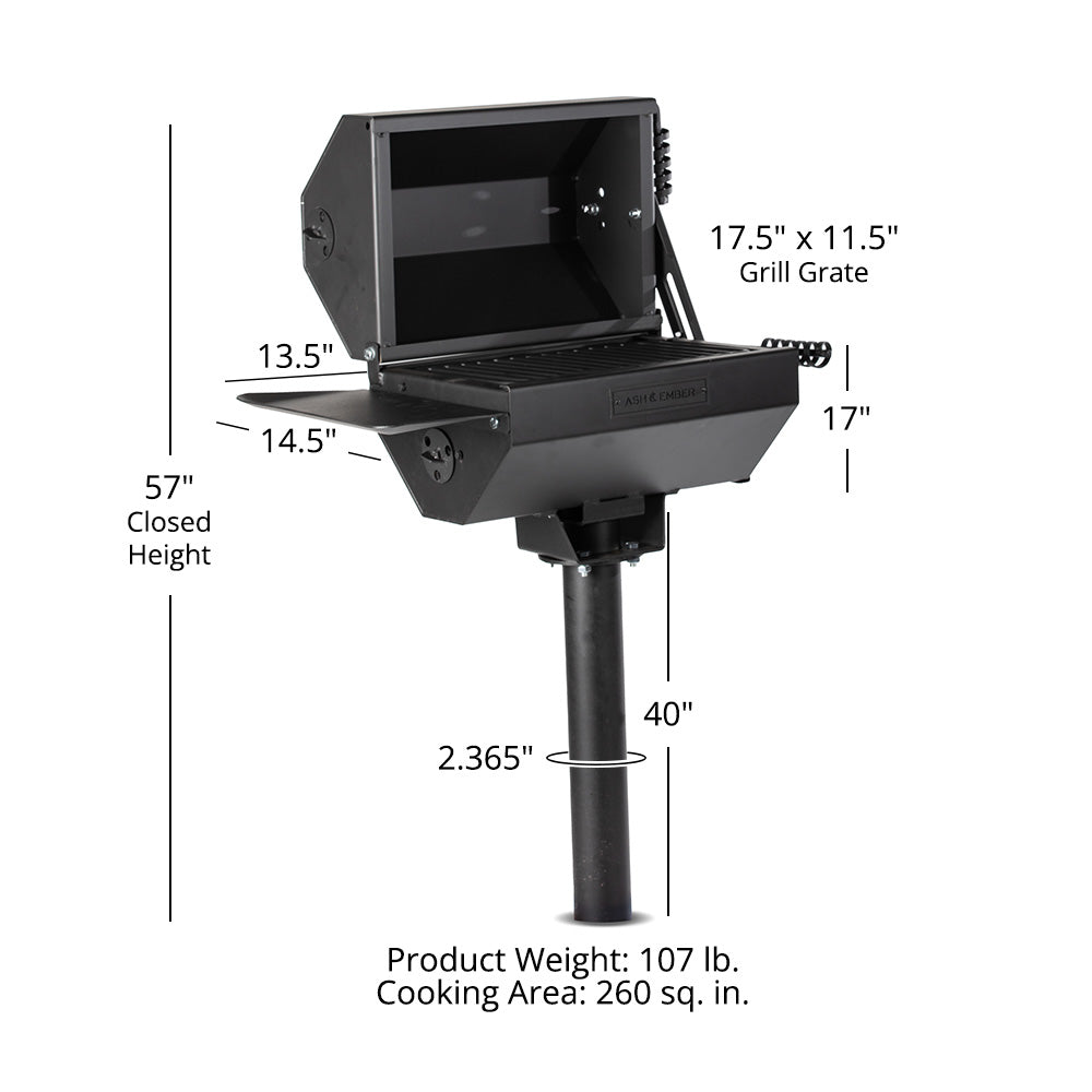260 Sq. In. Covered Park-Style Grill